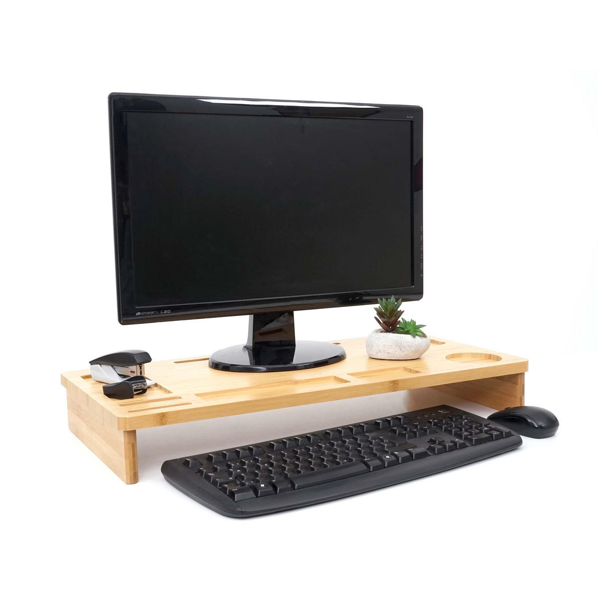 MONITORERHÖHUNG Braun - Braun, Holz (31/65/9cm) - MCW