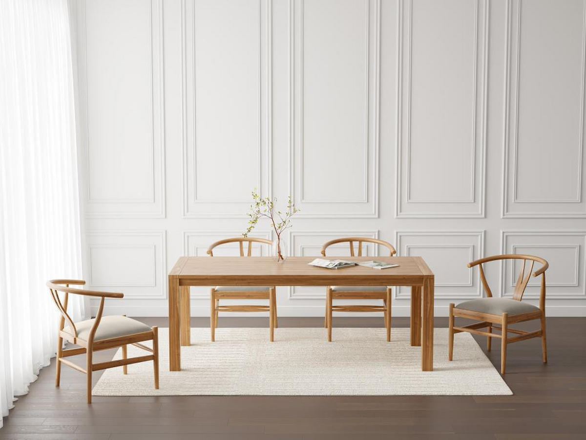 STUHL 2er-Set - Teakholz & Stoff - Holzfarben & Beige - POGIANA - Beige, Holz (63/77/53cm) - Vente-Unique