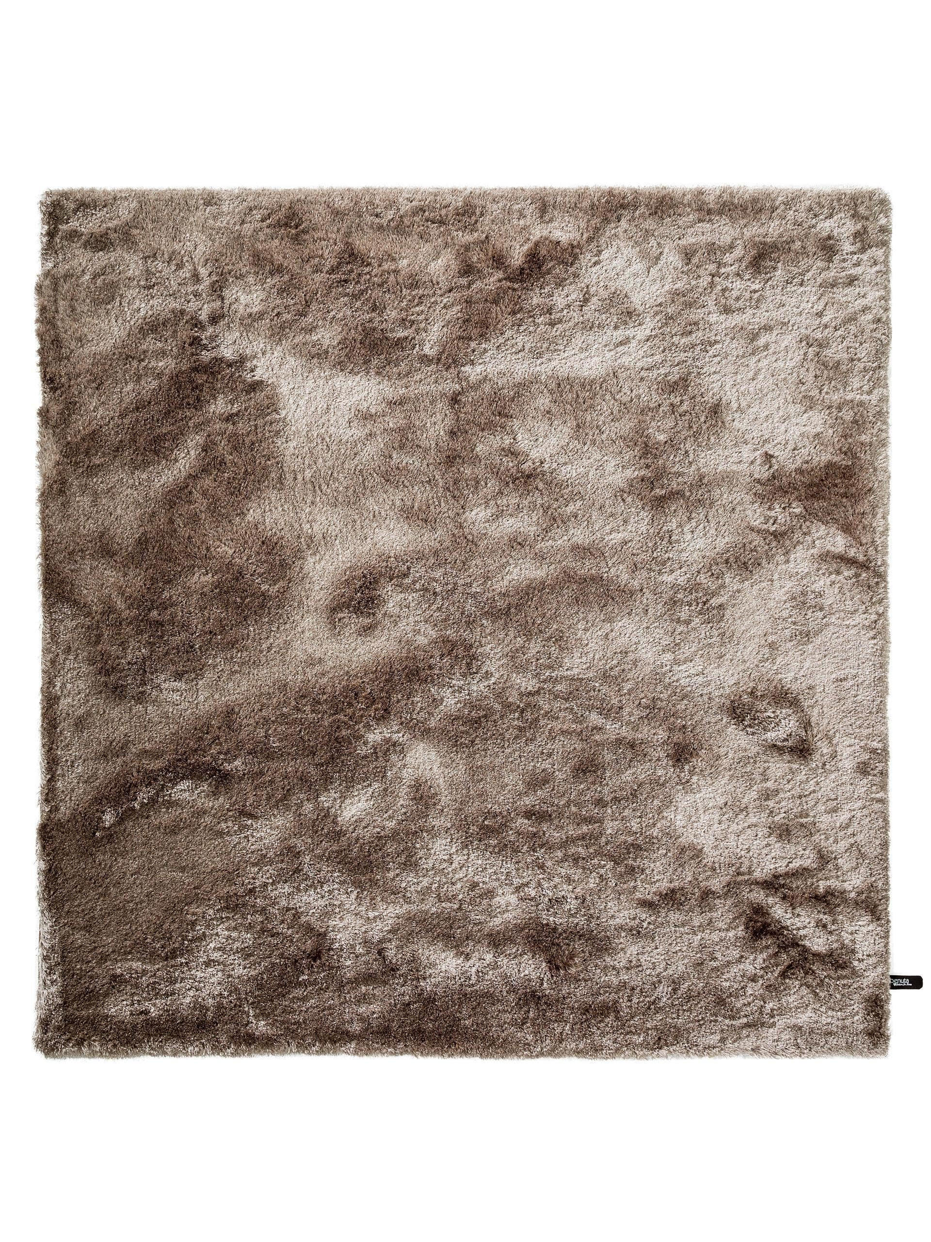 HOCHFLORTEPPICH Whisper Hellbraun 200x200 cm - Hellbraun, Textil (200/200cm) - benuta Nest