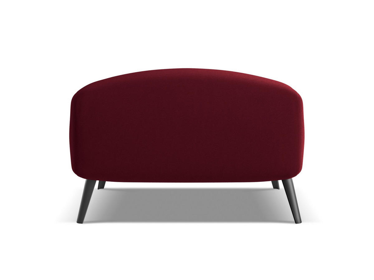 POUF Samt Stoff Rot - Bordeaux/Rot, Textil/Metall (65/44/65cm) - Makamii