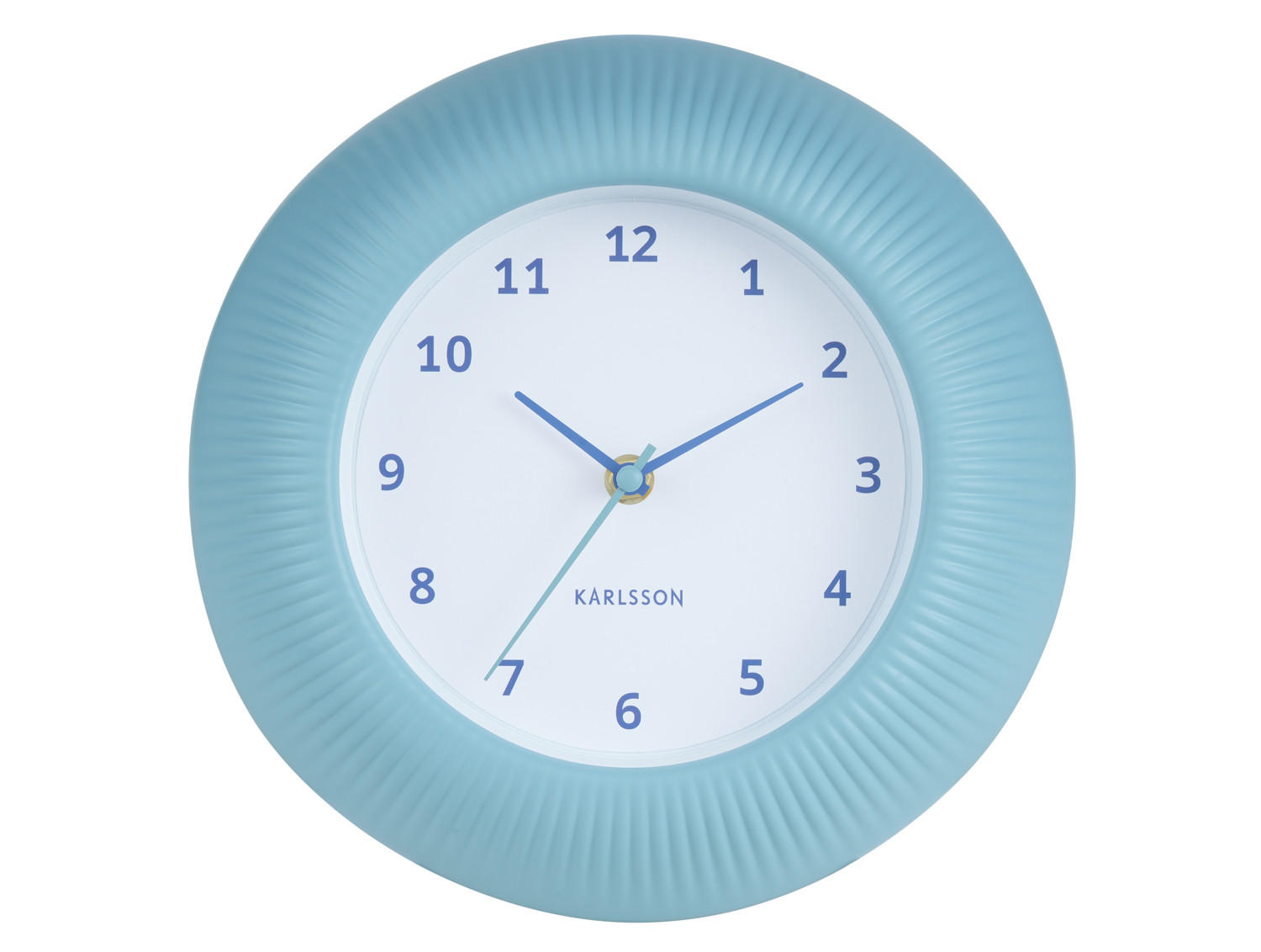 WANDUHR Tender Rib Ø25 cm - Blau, Kunststoff (25/4.5/25cm) - Karlsson