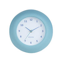 WANDUHR Tender Rib Ø25 cm - Blau, Kunststoff (25/4.5/25cm) - Karlsson