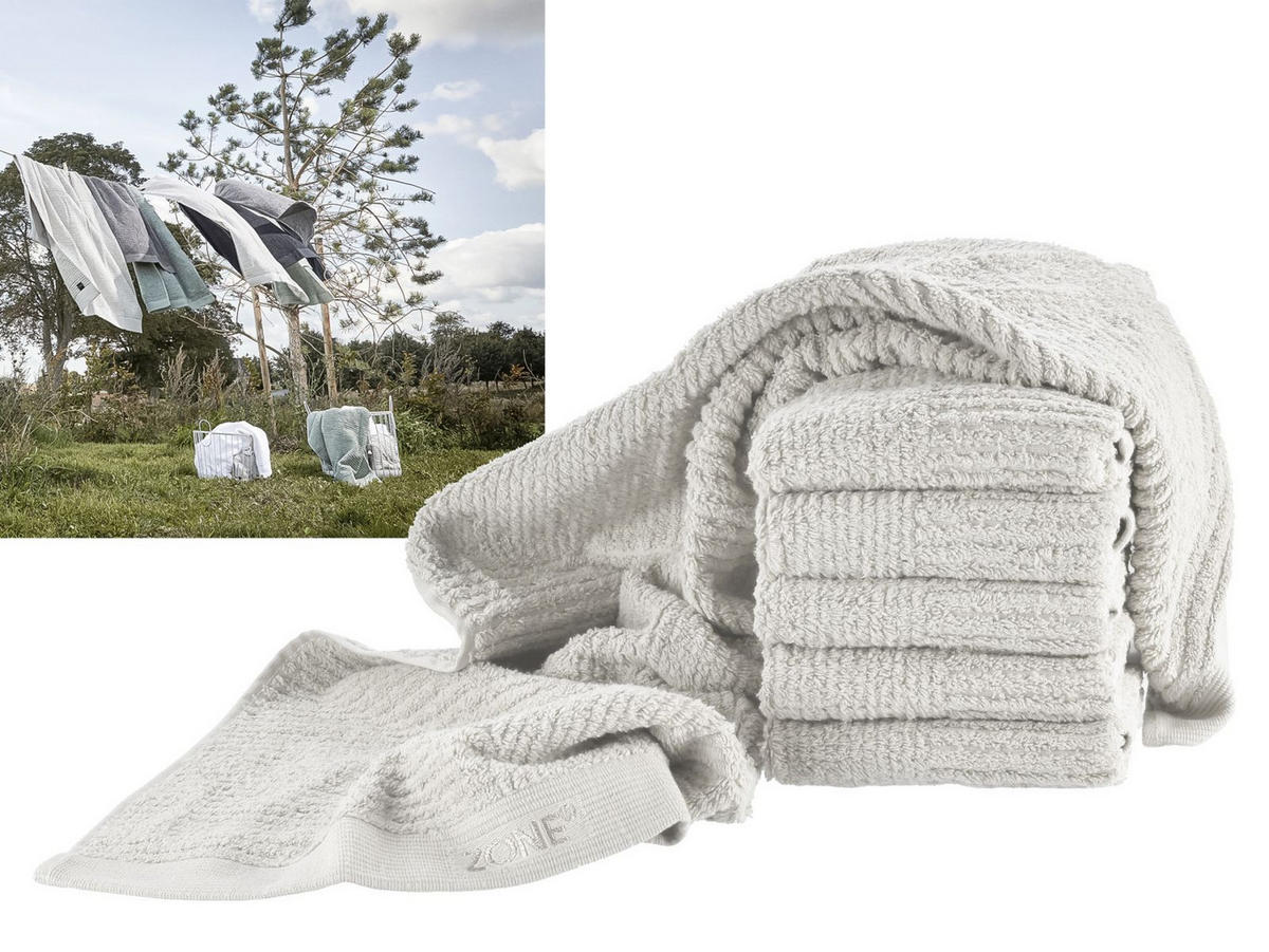 HANDTUCH Classic soft grey 50/100 cm - Hellgrau, Textil (50/100cm) - Zone Denmark