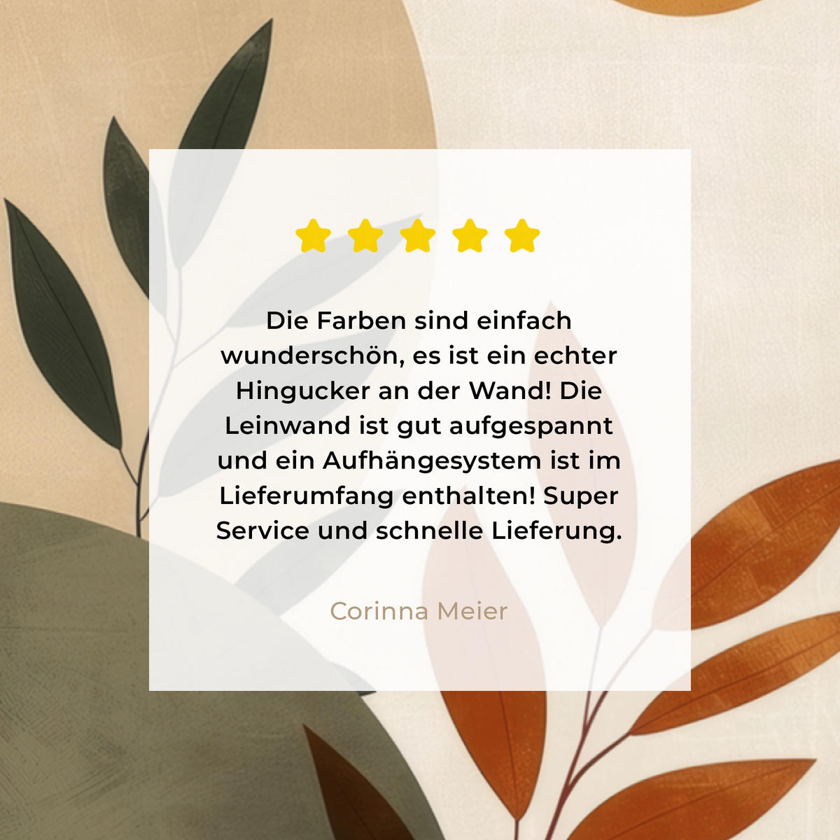 LEINWANDBILD Formen - Rund - Blätter - Beige 60x80 cm - Rostfarben, Textil (60/80cm) - MuchoWow