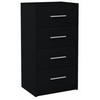 KOMMODE Bodo 4S Schwarz 40/35/75 cm - Schwarz, Holzwerkstoff (40/75/35cm) - Matkam Möbel