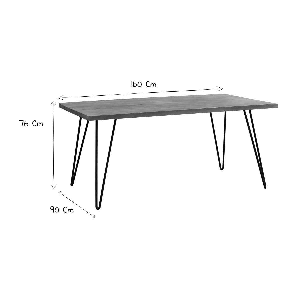 ESSTISCH Massiv Mangoholz L160 VIBES - Naturfarben, Holz (160/90/76cm) - Miliboo