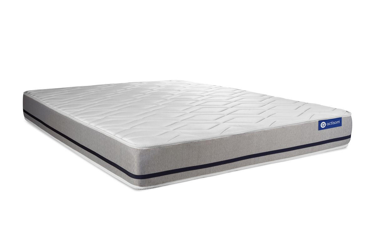 BETT Actilatex soft Latex und Memory-Schaum 160 x 195 cm h2 - Kit Bettgestell Grau - Beige/Grau, Karton/Holz (160/195cm) - ACTISOM