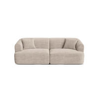 MODULARES-SOFA Campi aus Cord cappuccino 3 Sitzplätze - Cappuccino, Textil (90/70/220cm) - Cosmopolitan Design