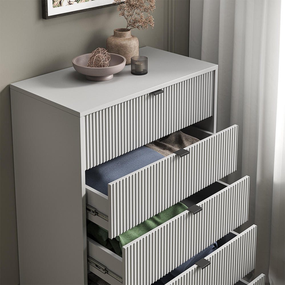 KOMMODE Eliza Grau 46 x 120 cm - Grau, Holzwerkstoff (76/120/42cm) - Vicco