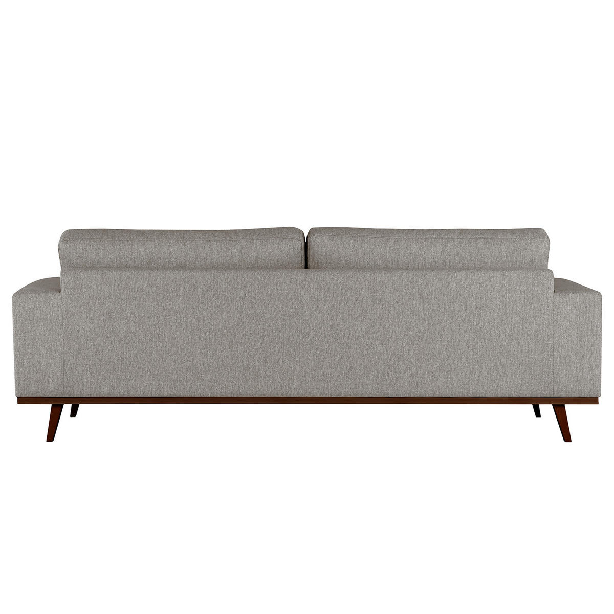 2-SITZER SOFA - Graubraun/Buchefarben, Buchenholz/Textil (197/81/88cm) - home24