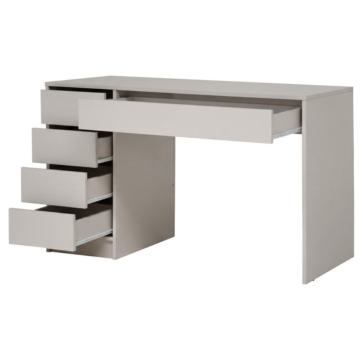 SCHREIBTISCH Malta mit 5 Schubladen, grifflos, Kaschmir - Kaschmir, Holzwerkstoff (57/120/75.5cm) - Beautysofa