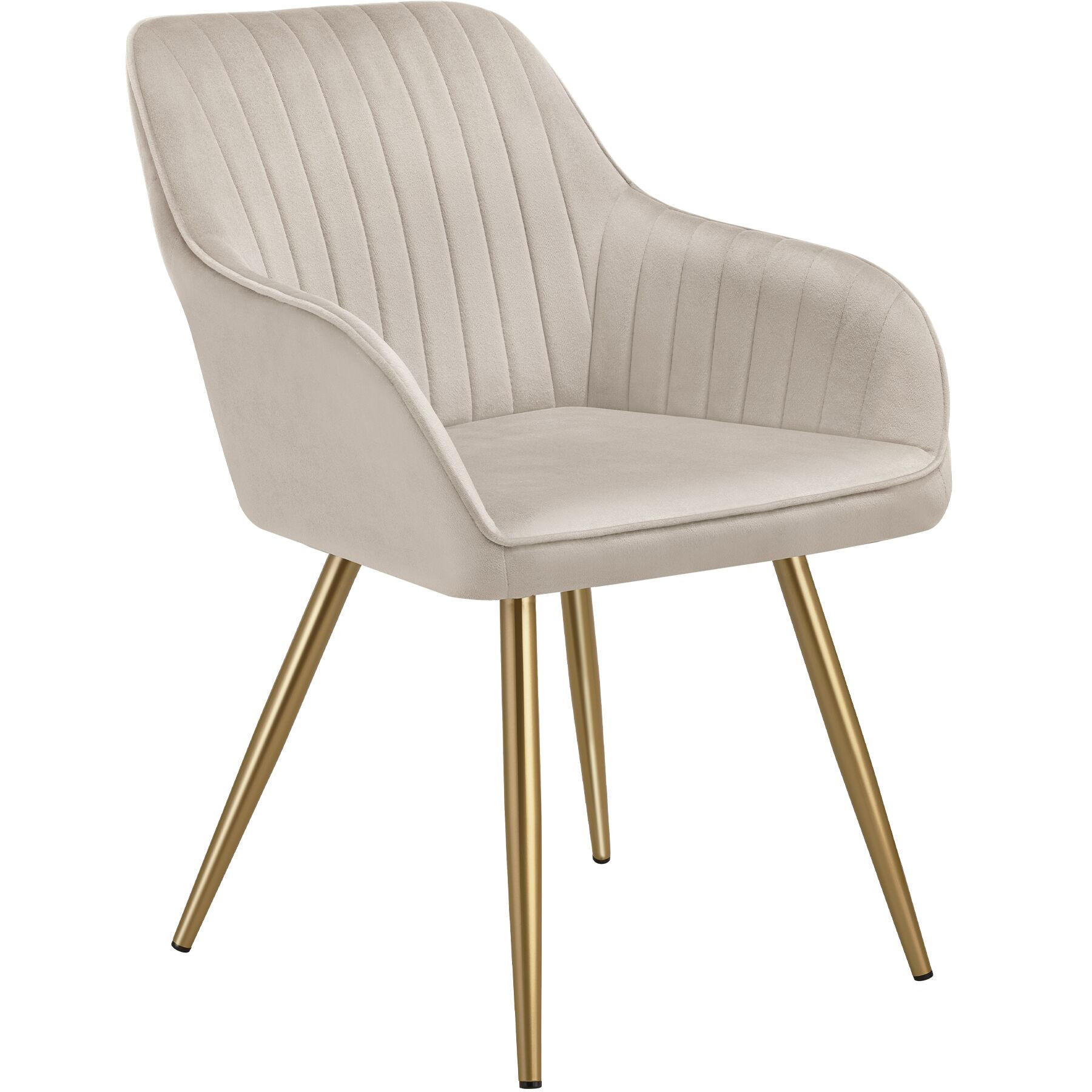 ESSZIMMERSTUHL Marilyn,58 x 62 x 82 cm,taupe/gold - Taupe/Goldfarben, Kunststoff (58/82/62cm) - tectake