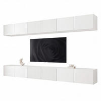 TV-LOWBOARD ANGEL X mit LED-Beleuchtung, 300 cm Weiß matt - Weiß, Holzwerkstoff (300/72/40cm) - Idohome