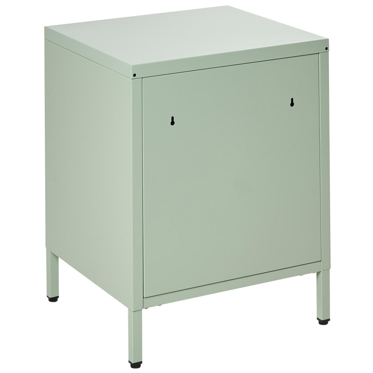 NACHTTISCH Mintgrün 2 Schubladen Malavi - Mintgrün, Metall (40/43/55cm) - Beliani