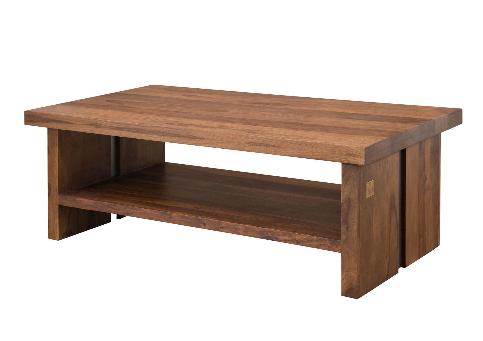 COUCHTISCH Sheesham 130x70x45 noble unique lackiert SYDNEY #121 - Braun, Holzwerkstoff (130/70/45cm) - Massivmoebel24