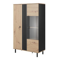 VITRINE Weiß MANDI A Mit LED-Beleuchtung - Multicolor, Holzwerkstoff (90.1/148.8/40cm) - Sepro Meble