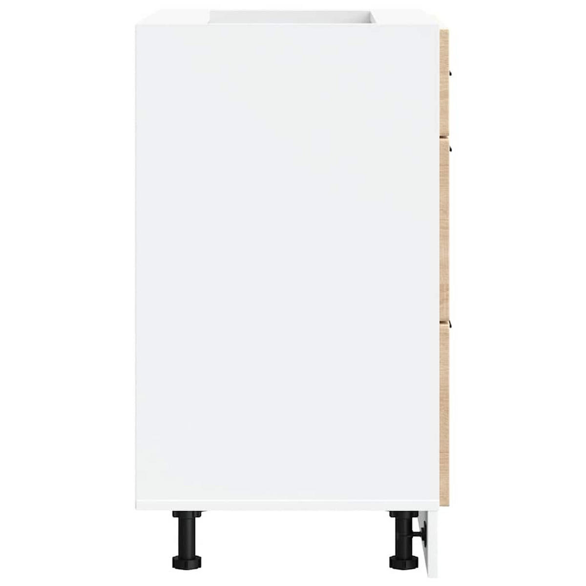 KÜCHENUNTERSCHRANK Samu Sonoma-Eiche 60x46x81,5 cm - Sonoma Eiche, Holz (60/81.5/46cm) - DELUKE