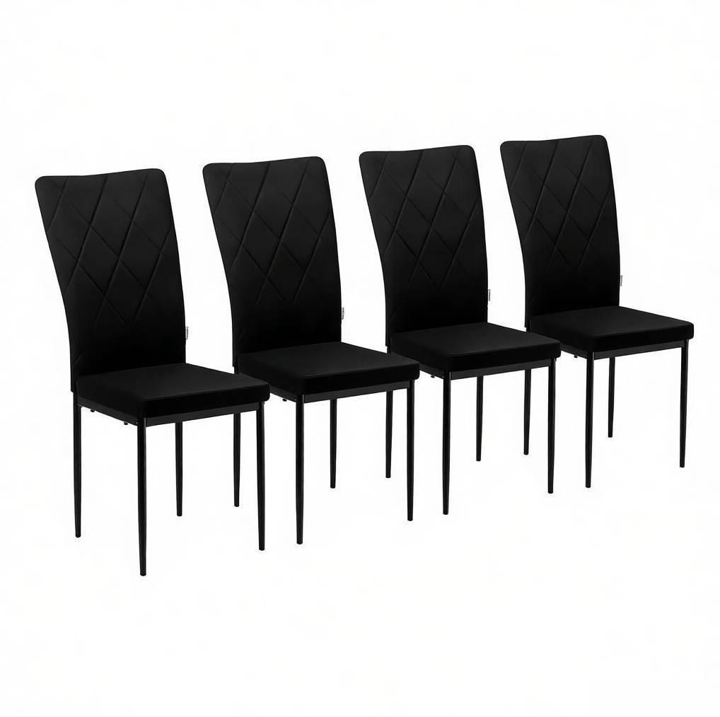 Meubliv Essstuhl Schwarz 42.5x94.5x40 cm
