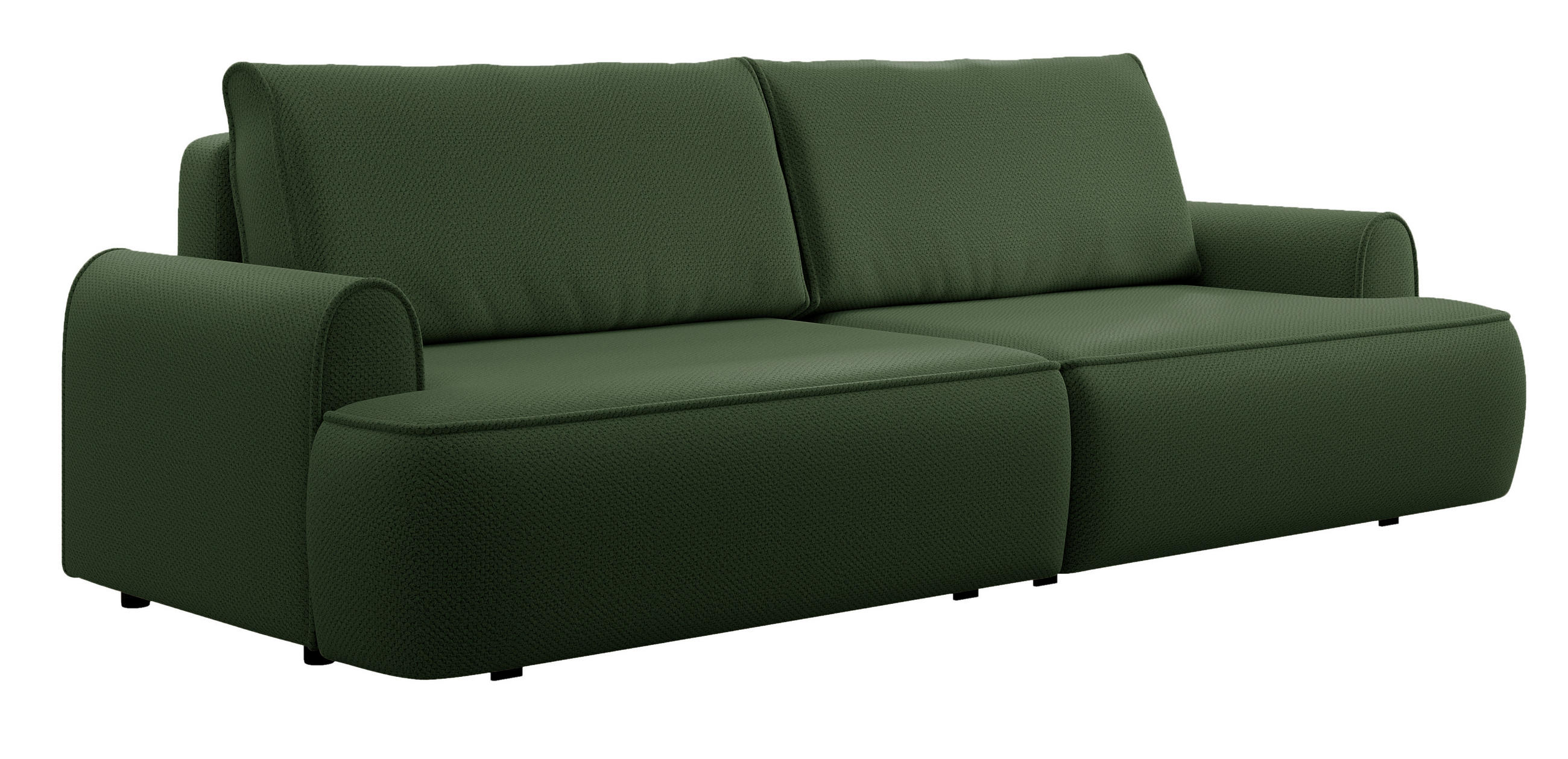 SCHLAFSOFA mit Bettkasten Mareno, 250 cm, Samt, Grün - Grün, Holz (250/82/102cm) - Emporius