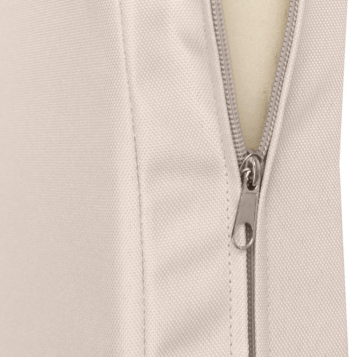 SITZKISSEN eckig 186/48/8 cm Kunststoff Creme - Creme, Kunststoff/Textil (48/186/8cm) - CLP