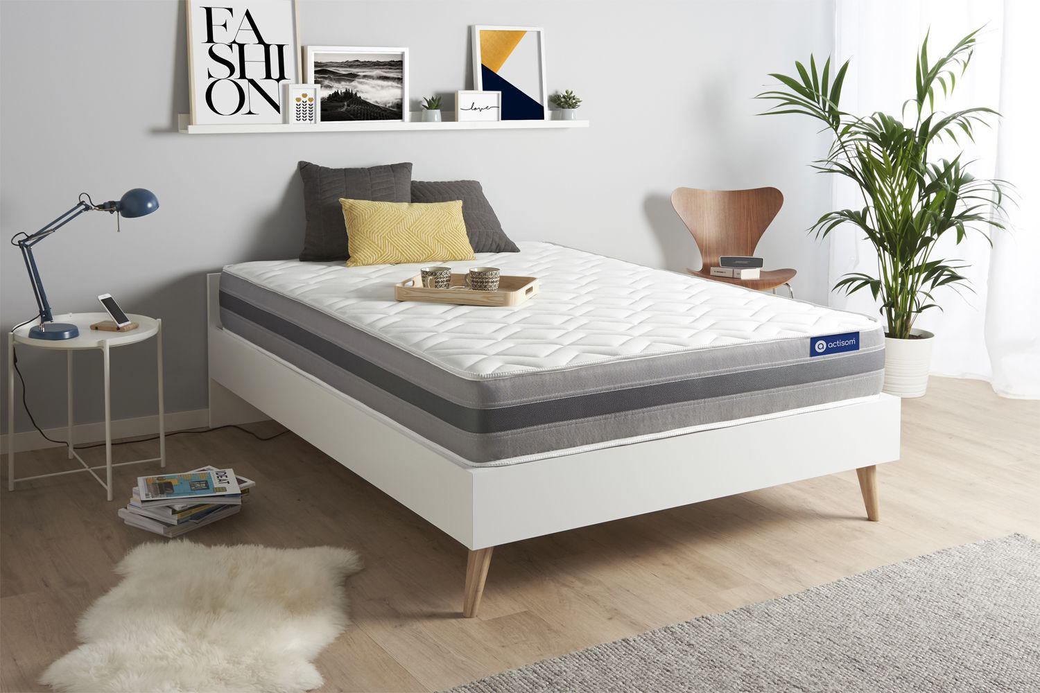 Thumbnail - Actisom Matratze, Weiß, Textil, H2, 133x183 cm, Oeko-Tex® Standard 100, Schlafzimmer, Matratzen Shop, Matratzen, Viscosc...