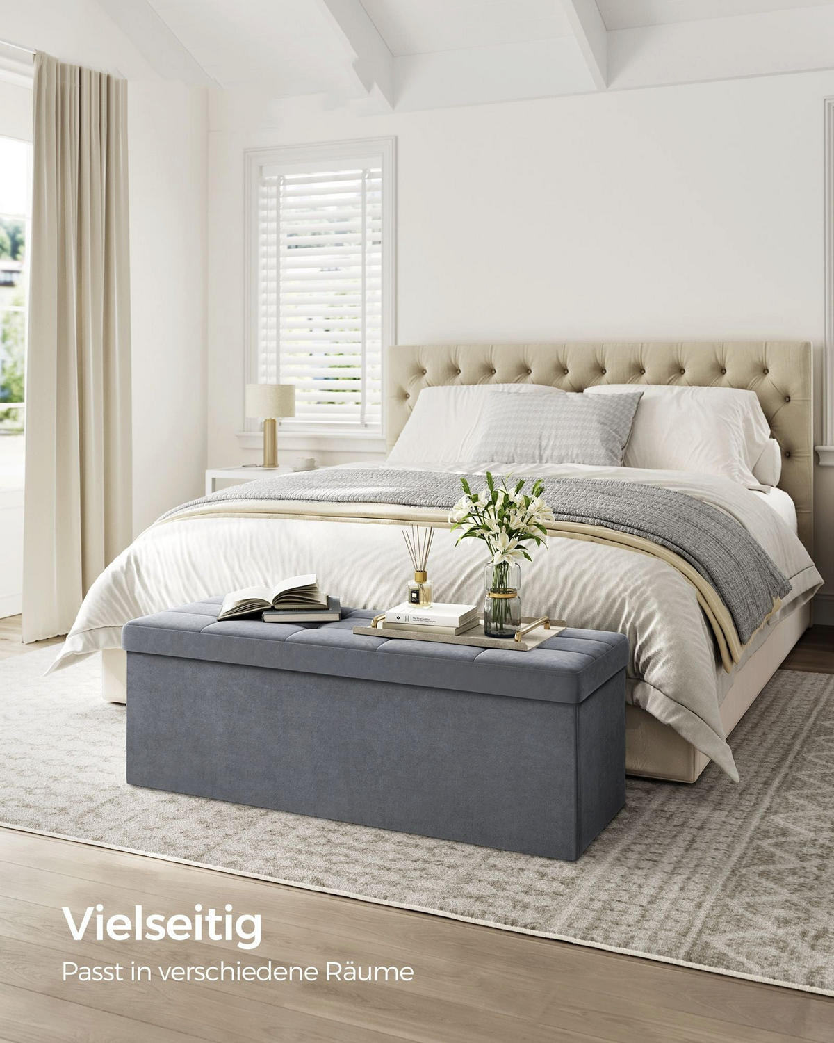SITZBANK ROME - Grau, Holzwerkstoff (110/38/38cm) - Hansiro