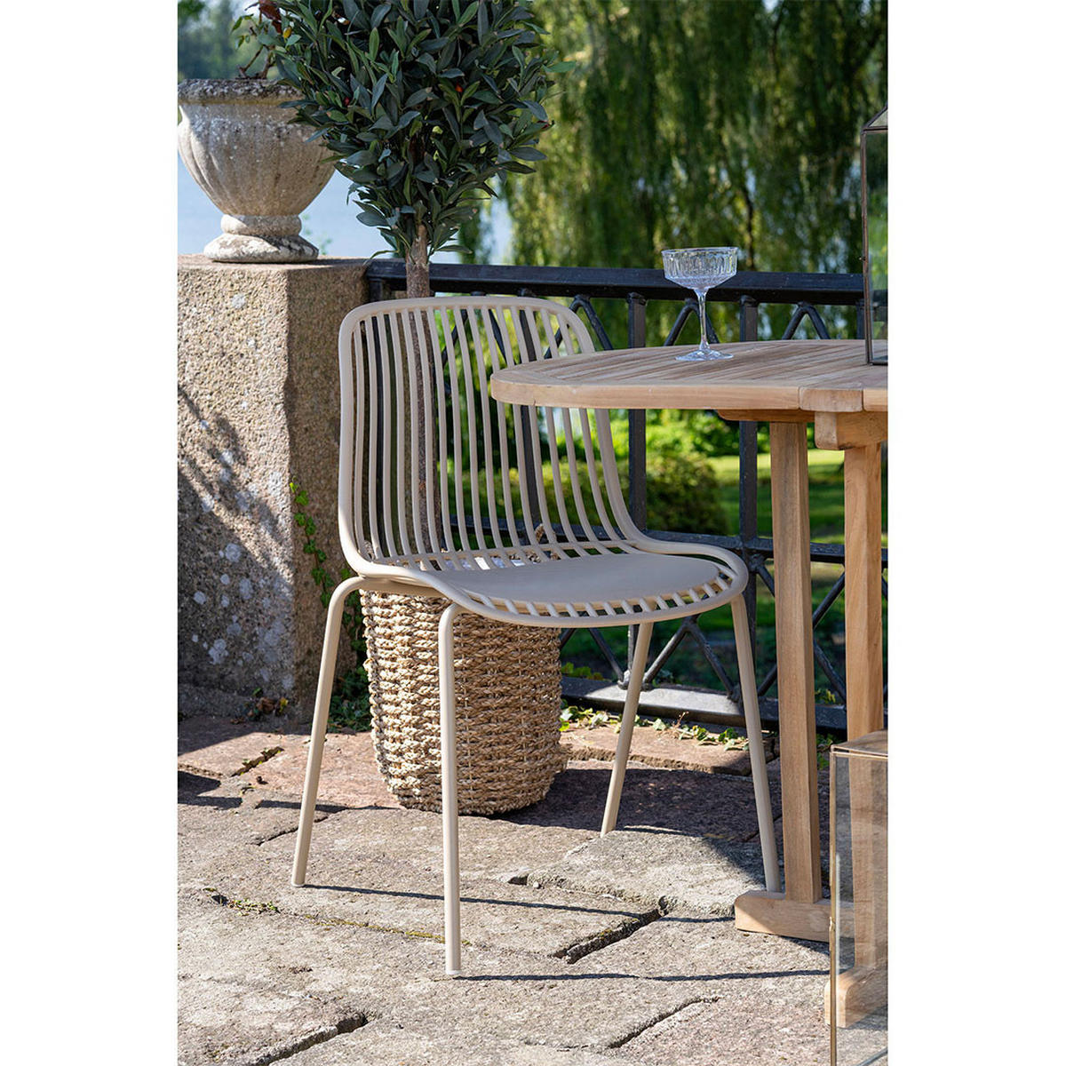 GARTENSTUHL, Branson, Stühle Sandfarben, Metall, 47 x 55 x 82 cm - Sandfarben, Metall (47/82/55cm) - ebuy24