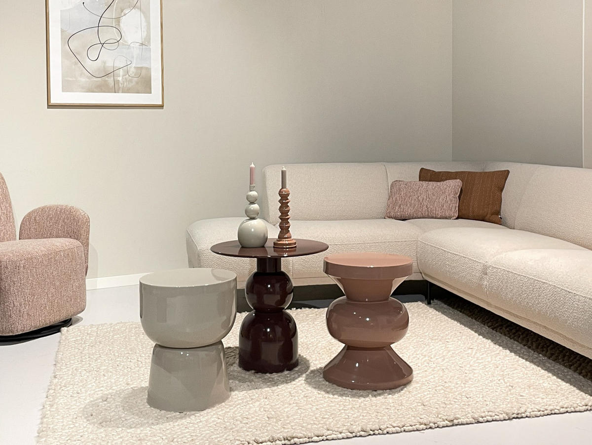 BEISTELLTISCH Wes - Braun - 52.5/49.5/49.5 cm - Braun, Metall (49.5/49.5/52.5cm) - Livingfurn