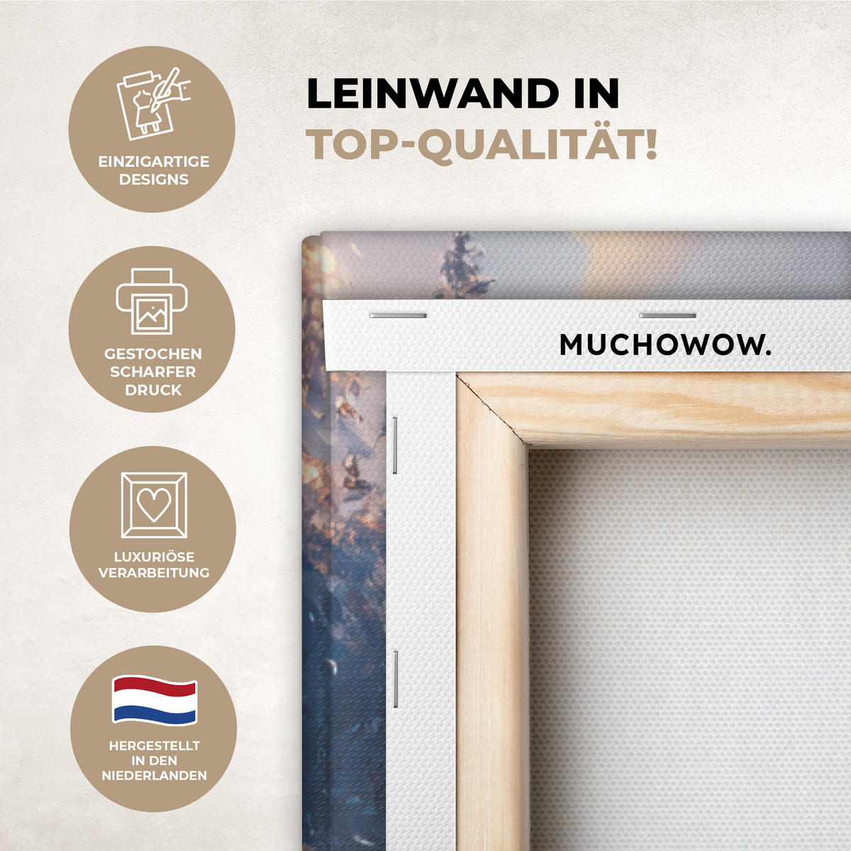 LEINWANDBILD Weihnachtszug - Schnee - Winter - Weihnachten 80x120 cm - Dunkelrot, Textil (80/120cm) - MuchoWow