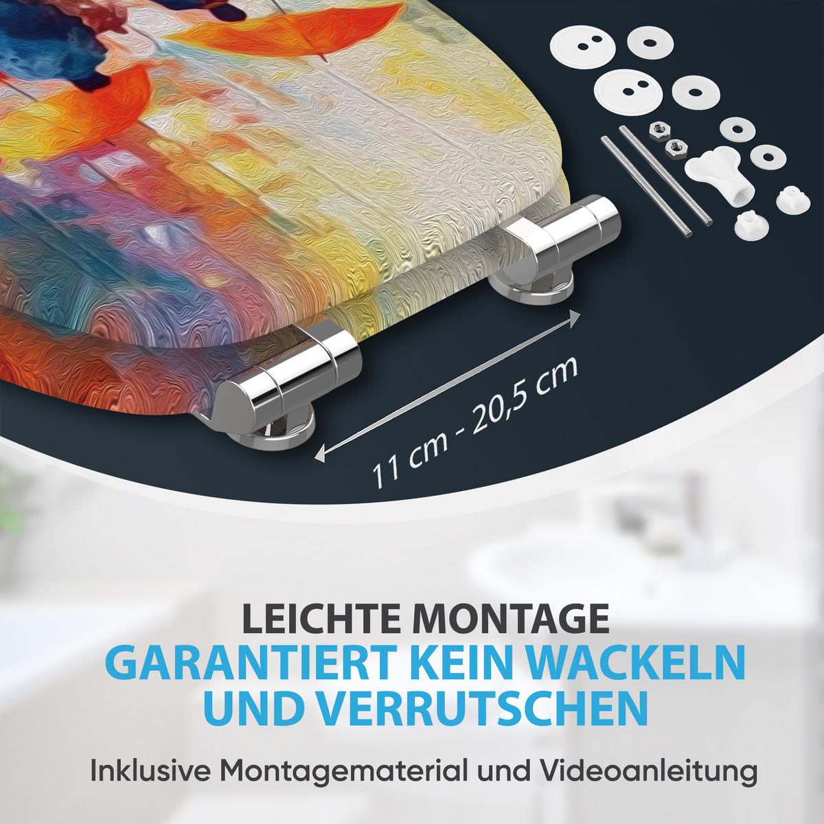 WC Sitz mit Absenkautomatik Umbrella - Multicolor, Holzwerkstoff (38/6/47cm) - Sanilo