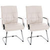 SCHWINGSTUHL 2er Set Lederlook creme - Creme, Textil/Metall (58/100/66cm) - CLP