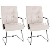 SCHWINGSTUHL 2er Set Lederlook creme - Creme, Textil/Metall (58/100/66cm) - CLP