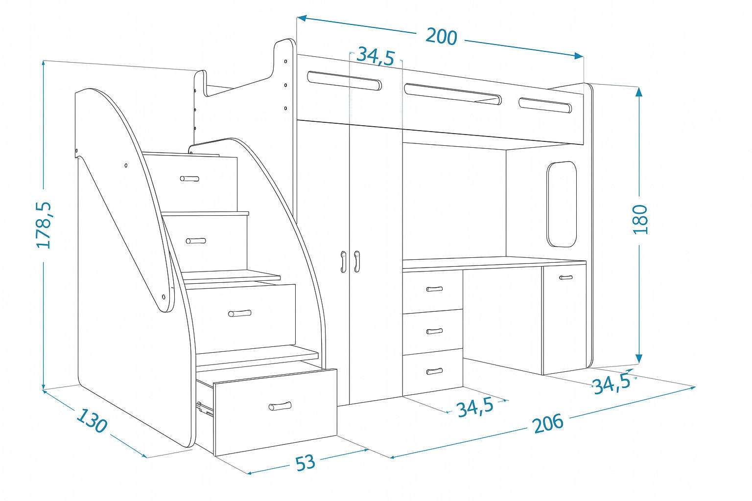 KINDERBETT Zuzia plus rosa - Rosa, Holzwerkstoff - roe furniture