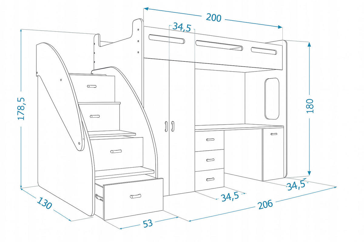 KINDERBETT Zuzia plus rosa - Rosa, Holzwerkstoff - roe furniture