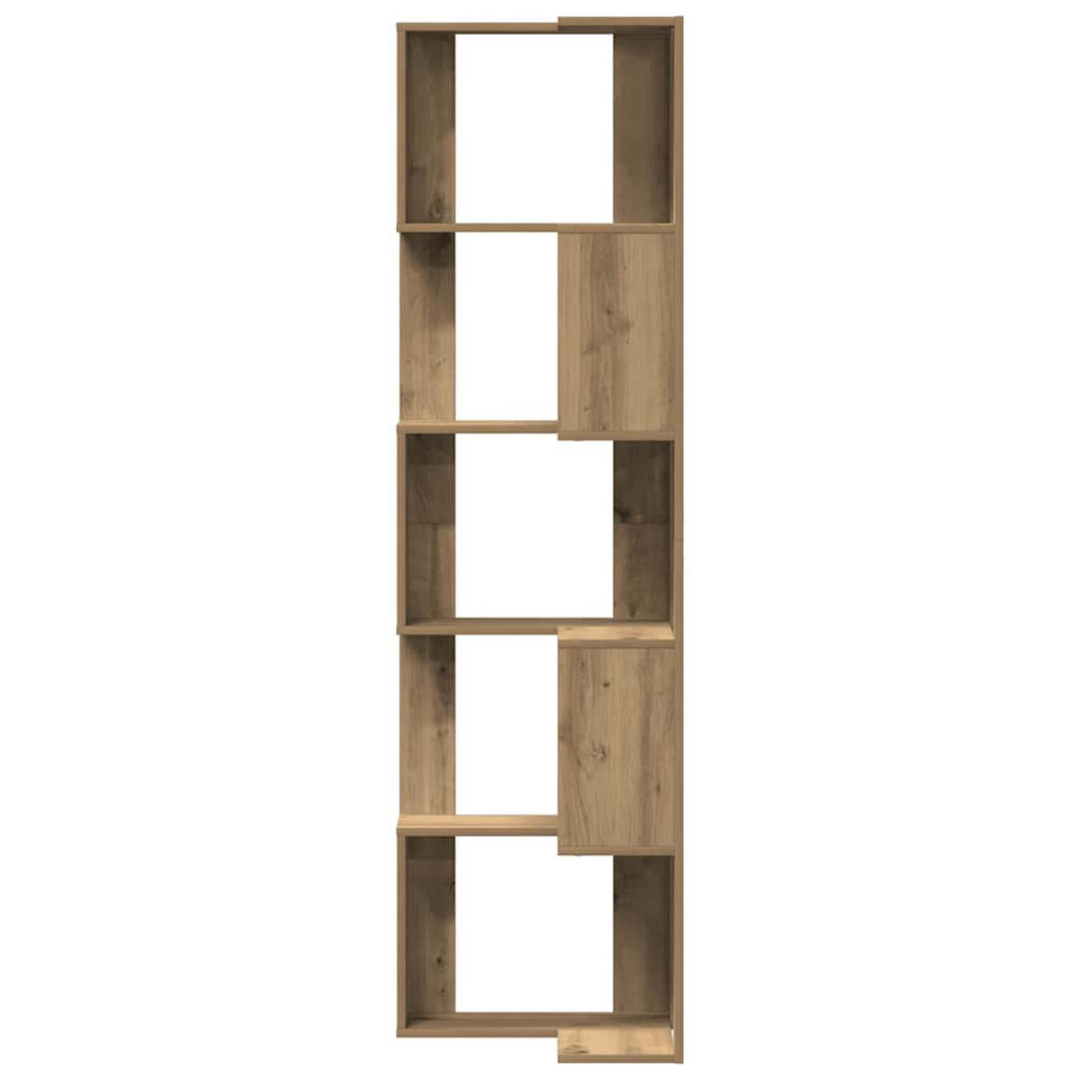 ECK-BÜCHERREGAL 5 Böden Artisan-Eiche 50/50/179Cm Holzwerkstoff - Braun, Holzwerkstoff (50/179/50cm) - vidaXL