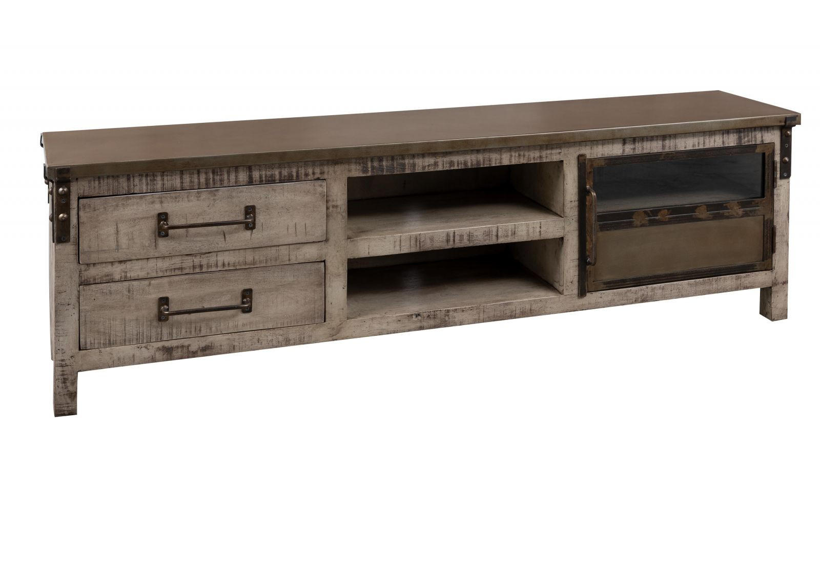 TV-BOARD Mango 190x40x60 braun lackiert HEAVY INDUSTRY #234 - Braun, Holz (190/60/40cm) - Massivmoebel24