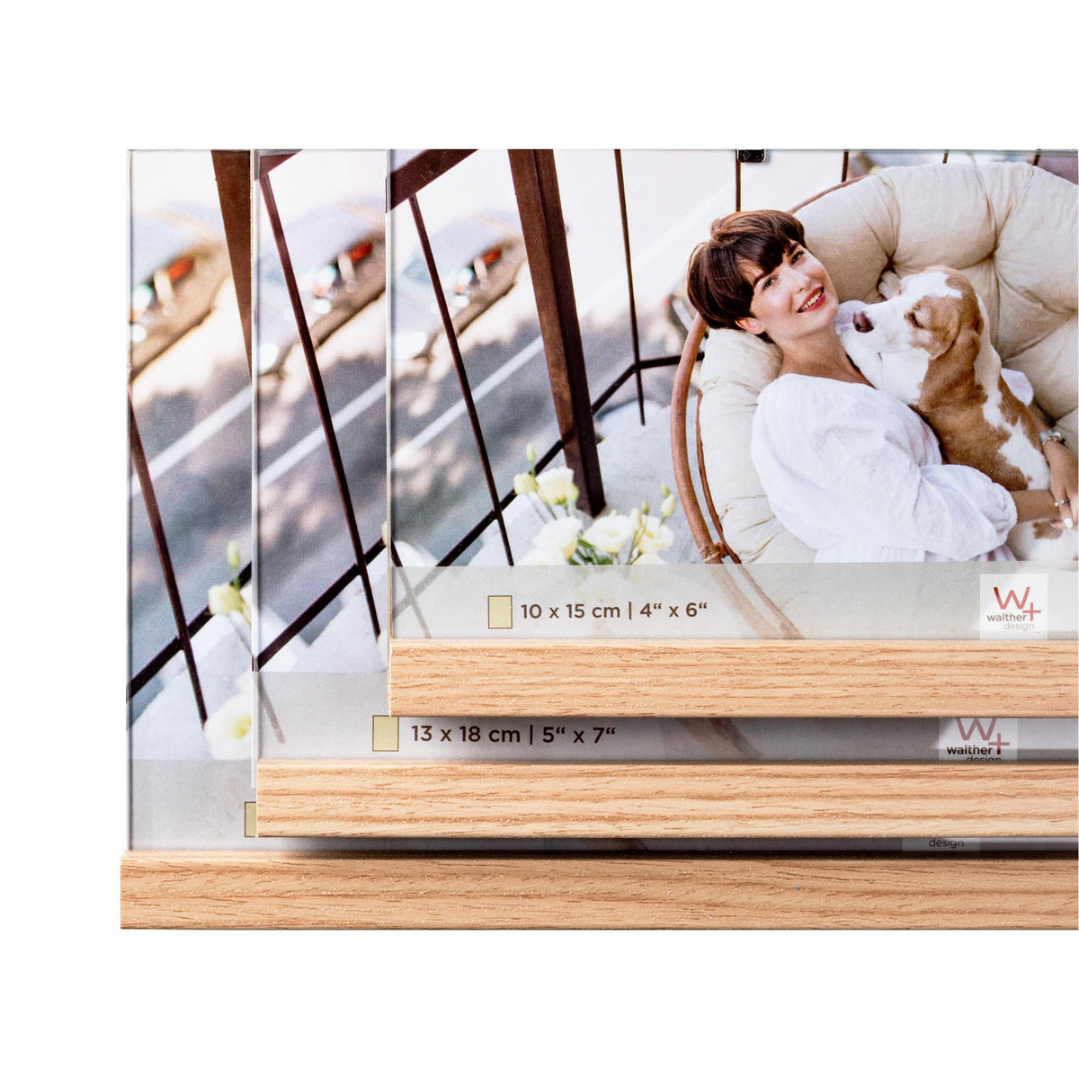 BILDERRAHMEN Simplicity Portraitrahmen, 10x15 cm, natur, Querformat - Naturfarben, Holzwerkstoff (17.1/12.1/1.5cm) - walther design