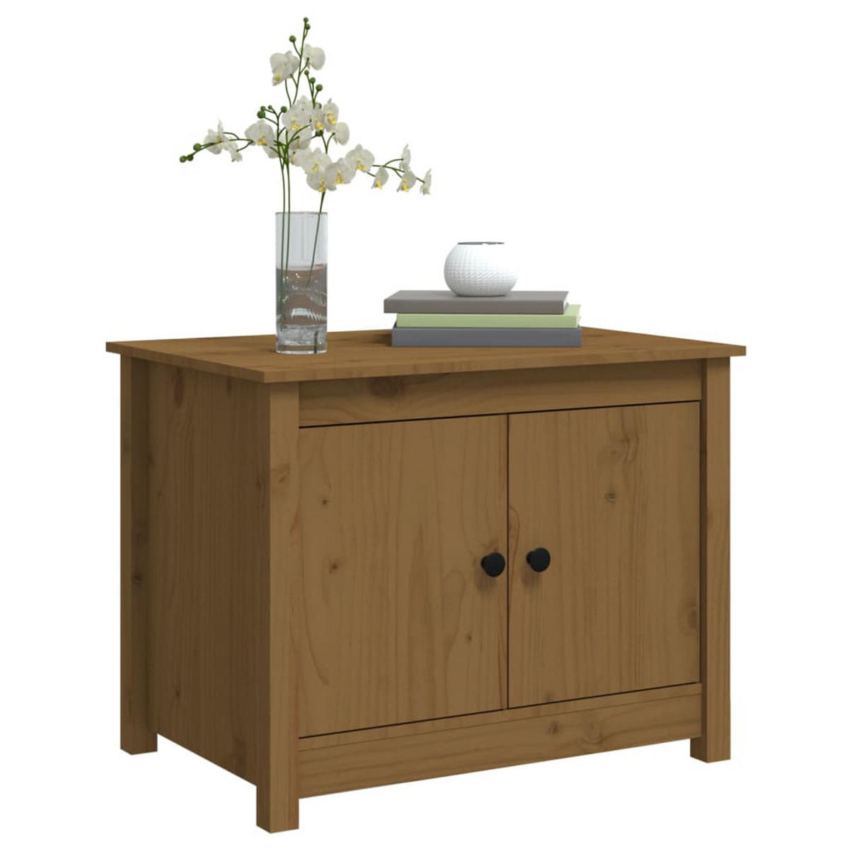 COUCHTISCH Honigbraun 71x49x55 cm Massivholz Kiefer - Braun, Holz (71/49/55cm) - furnicato