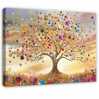 WANDBILD XXL Abstrakt Baum des Lebens Modern Wohnzimmer 120x80 - Multicolor, Holzwerkstoff (120/80cm) - Wallarena