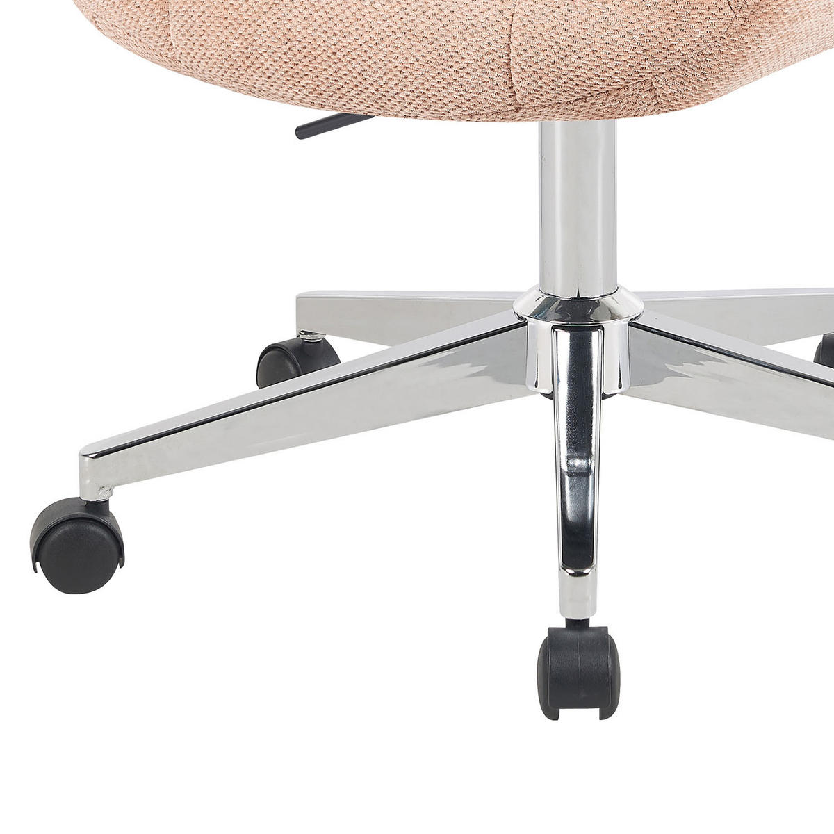 BÜROSTUHL Mika-Nio - Chromfarben/Rosa, Textil/Metall (65/78/66cm) - DUBI Möbel