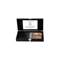 STEAKMESSER Luxury Line Olivenholz 6 Stück - Braun, Holz (23cm) - Laguiole Style de Vie