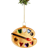 WEIHNACHTSKUGEL Malerpinsel 10 cm - Goldfarben, Glas (3/9/1cm)