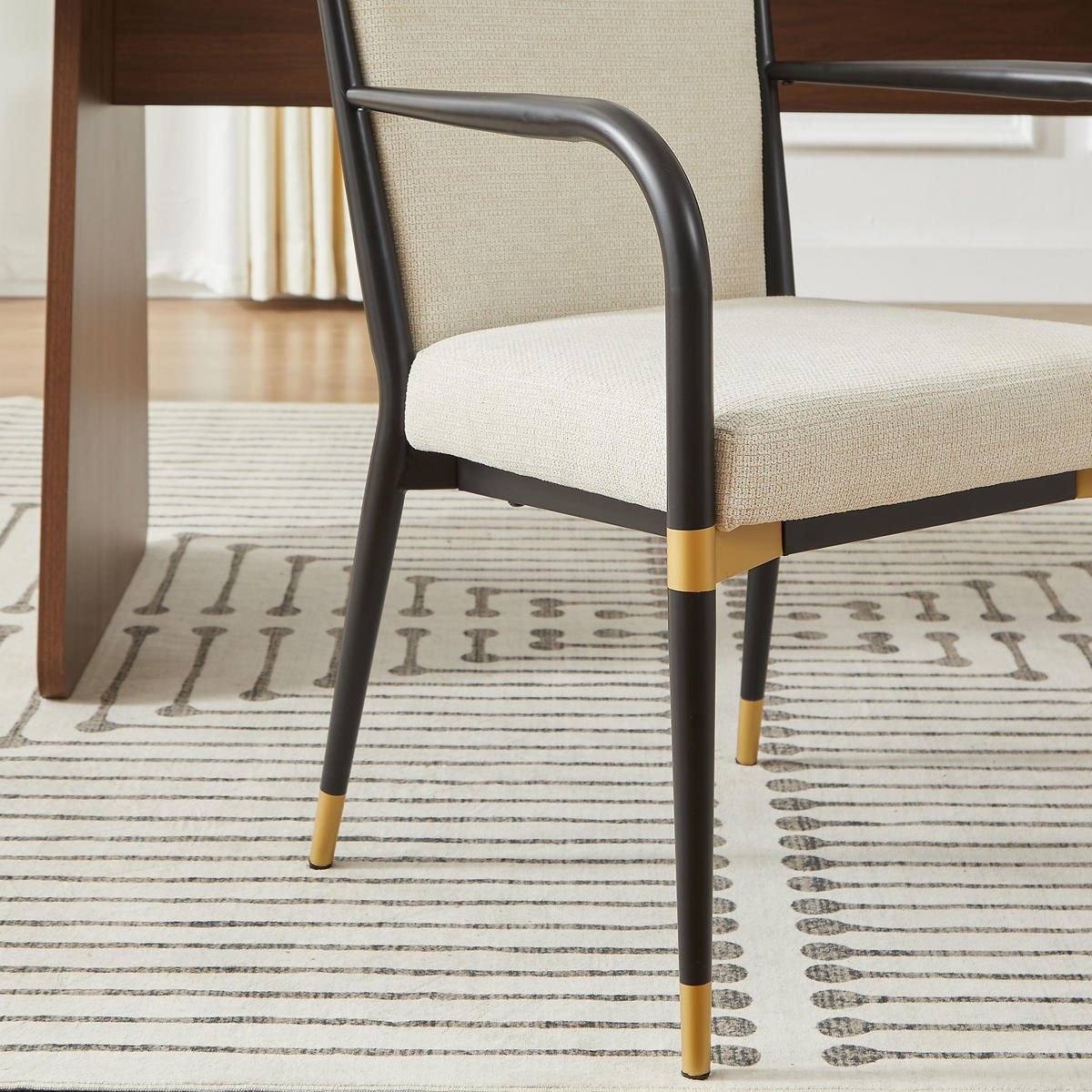 ESSZIMMERSTUHL 2er-Set mit Armlehnen und Stoffkissen, Creme - Beige, Textil (49/102/59cm)