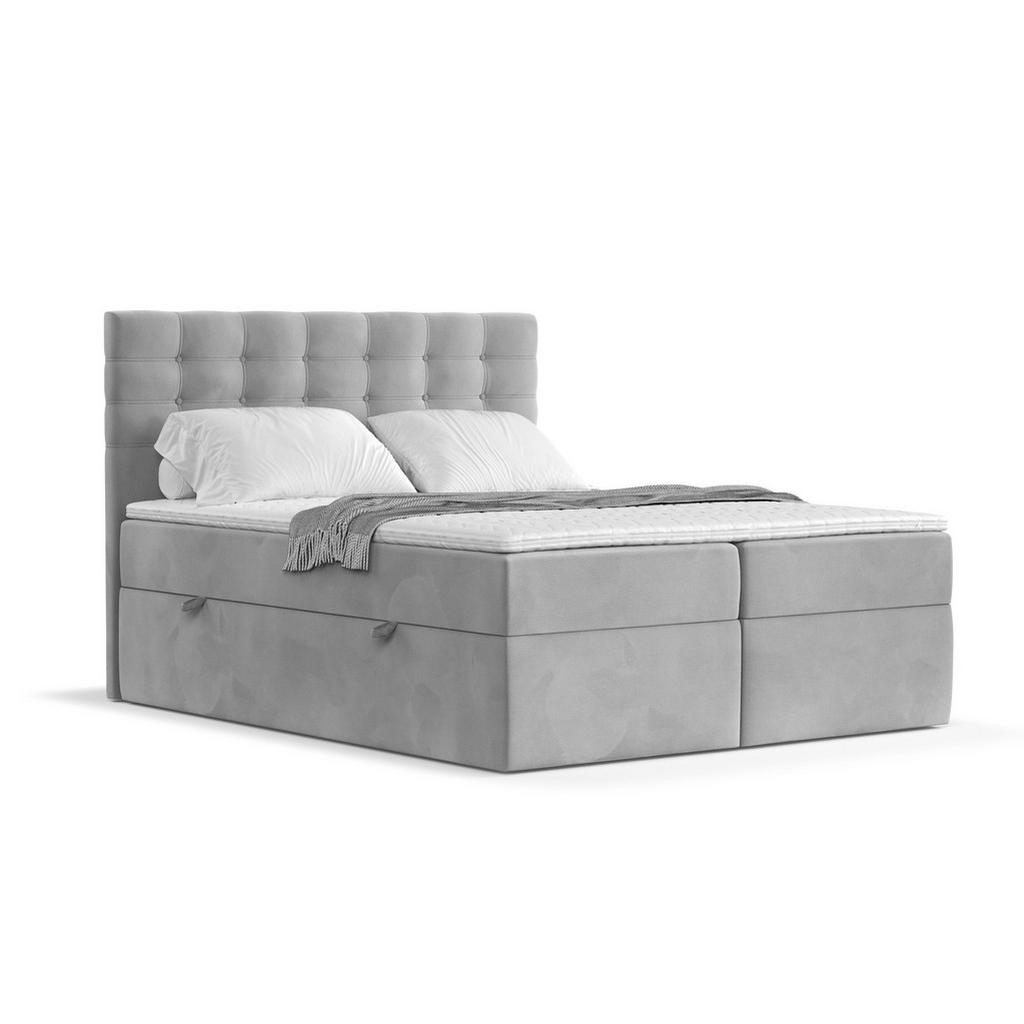 Thumbnail - Maison de Reve Boxbett, Grau, Textil, Buche, Kiefer, H2, Höhe ca. 20 cm, 180x200 cm, Oeko-Tex® Standard 100, FSC 100%, M...