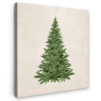 LEINWANDBILD Weihnachtsbaum - Grün - Weihnachten - Feiertage 50x50 cm - Olivgrün, Textil (50/50cm) - MuchoWow