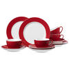 KAFFEESERVICE Doppio Rot 12er Set - Rot, Keramik (1/1/1cm) - Ritzenhoff Breker