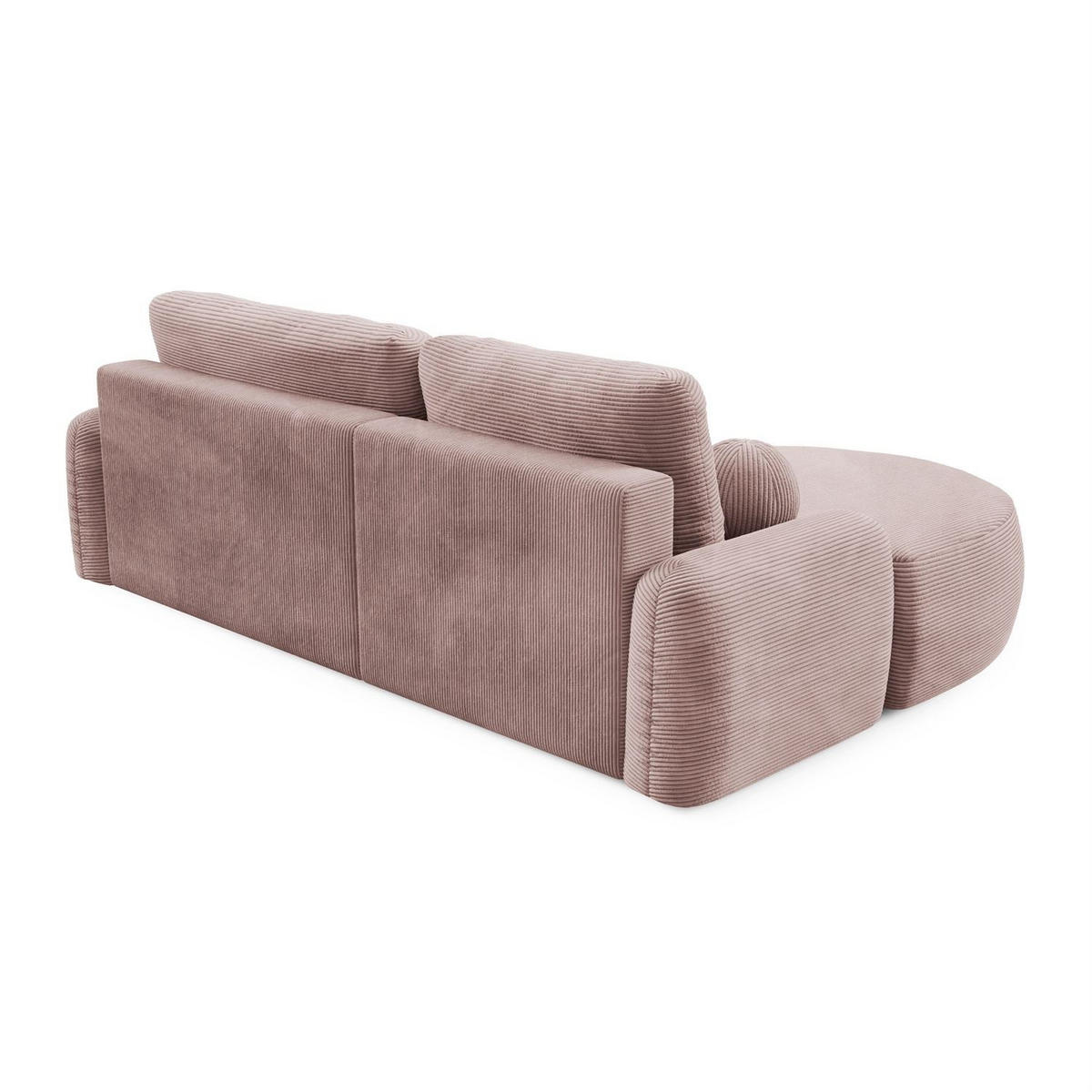 ECKSOFA CLEO II mit Schlaffunktion Version Linke Poso 145 - Rosa, Kunststoff (264/172cm) - Lookway