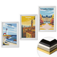 WANDBILDER 3er-Set - 40x60 cm Weißer Rahmen - Ansichten von Orten am Meer und von Städten - Weiß, Kunststoff (40/60cm) - ArtPrintCave