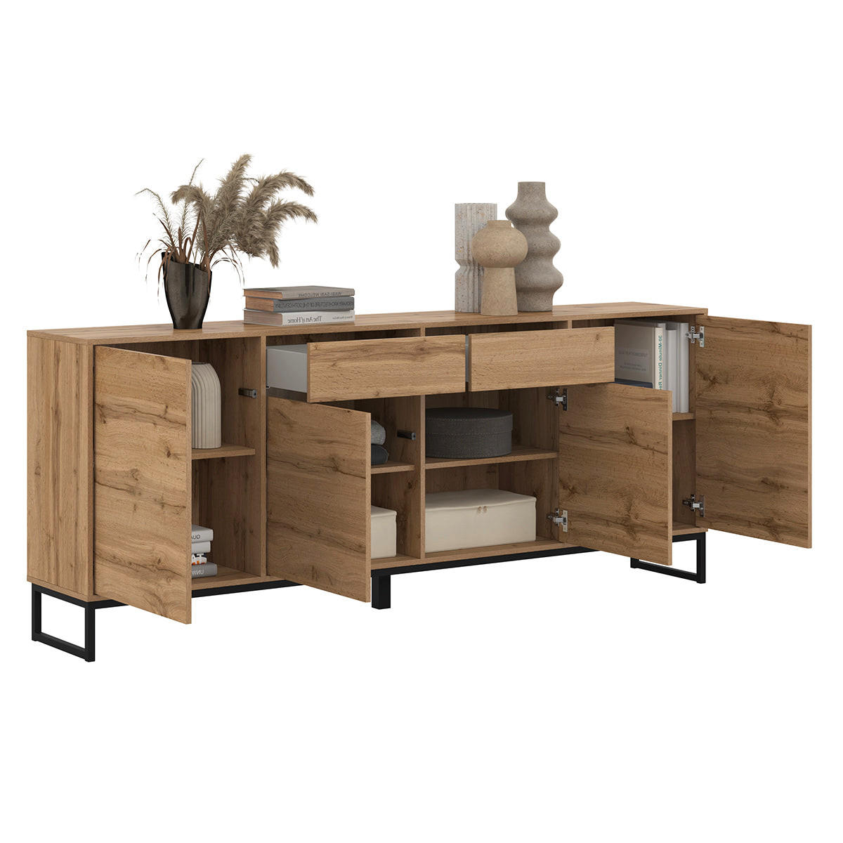 SIDEBOARD Loa Dřevo - hnědá, kompozitní dřevo (208.5/83.5/36.5cm) - Petits-meubles