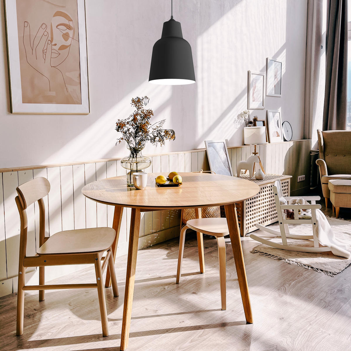 HÄNGELEUCHTE - Schwarz, Metall (25/25/32.5cm) - Lumicom